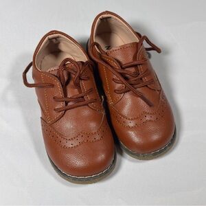Elegant Brown Kids Dress Shoes